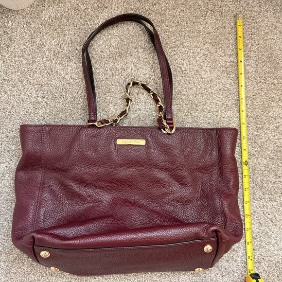 Michael Kors Handbags - Michael Kors Dark Red Leather Tote
